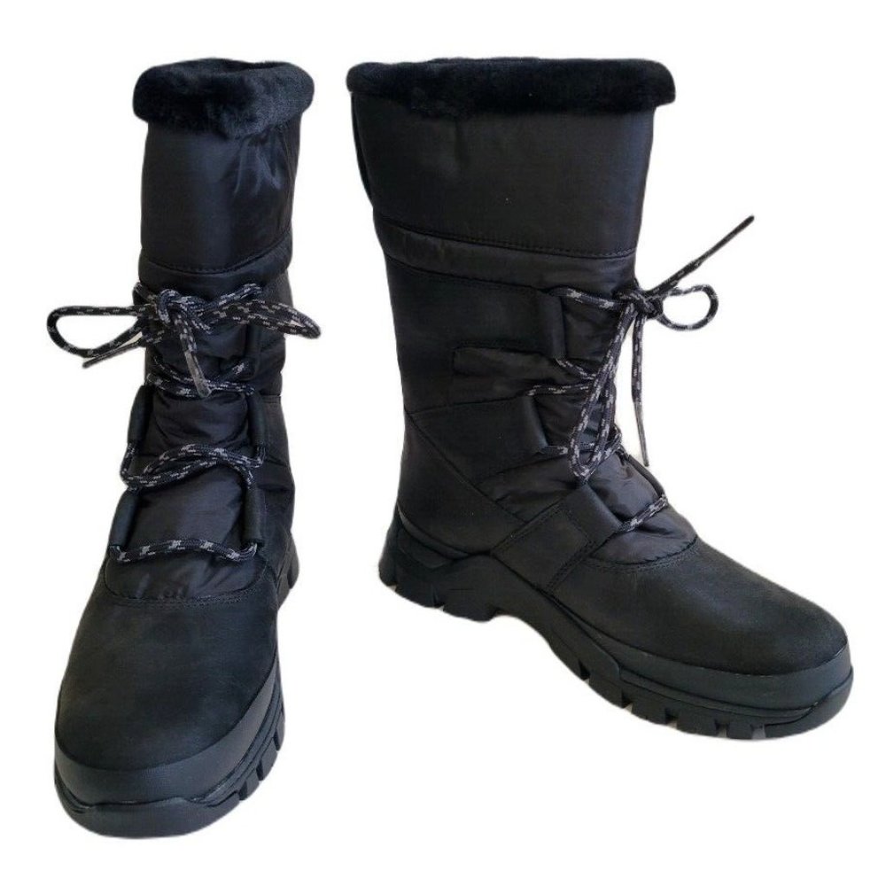 Timberland Black Boots Women's Size 7.5 Waterproof Insulated with Faux Fur